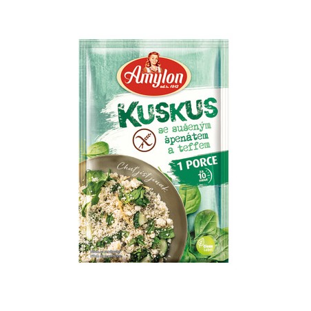 Kuskus so sušeným špenátom a Teff 60 g Amylon