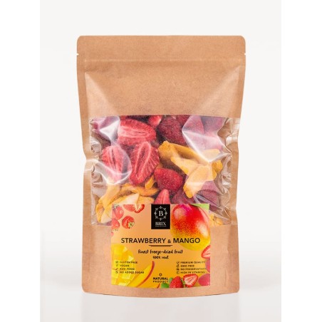 Jahoda a mango mrazom sušené 110g - BRIX Jahoda a mango mrazom sušené 110g - BRIX