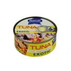 Tuniak kúsky so zeleninou EXOTIC 170 g Nekton