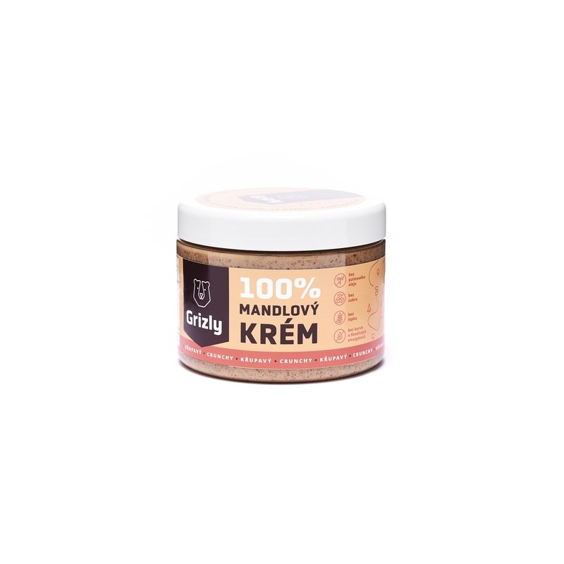 Mandľový krém chrumkavý 100% 500 g (GRIZLY)