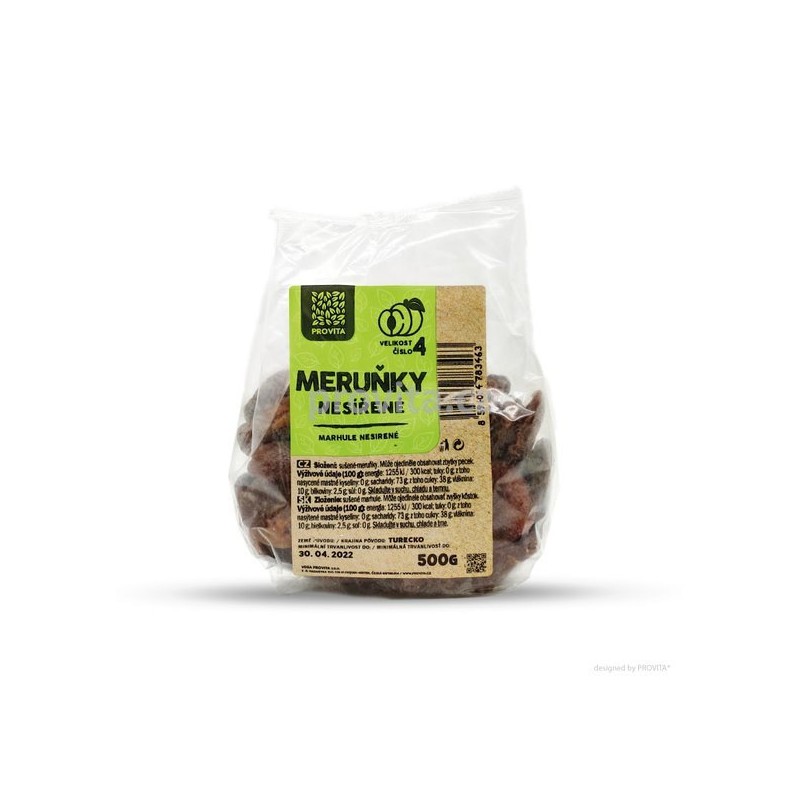 Marhule nesírené veľ. 4. 500g (PROVITA)