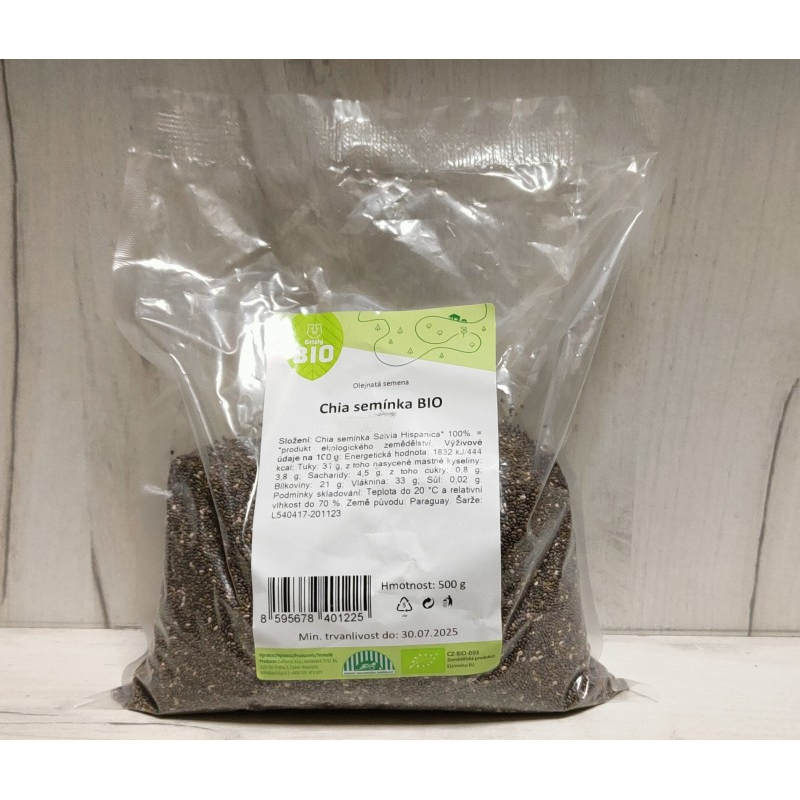 Chia semienka BIO 500g (Grizly)