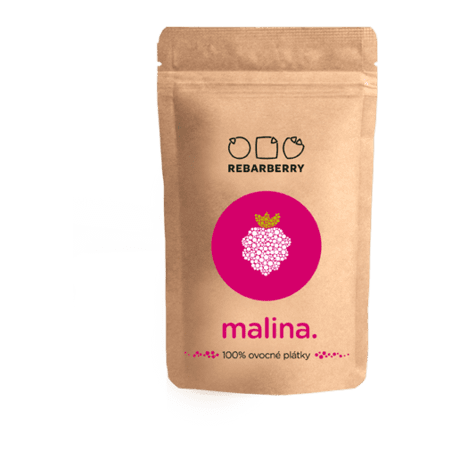 Chytré ovocie 100% ovocné plátky malina 50g (REBARBERRY) Chytré ovocie 100% ovocné plátky malina 50g (REBARBERRY)