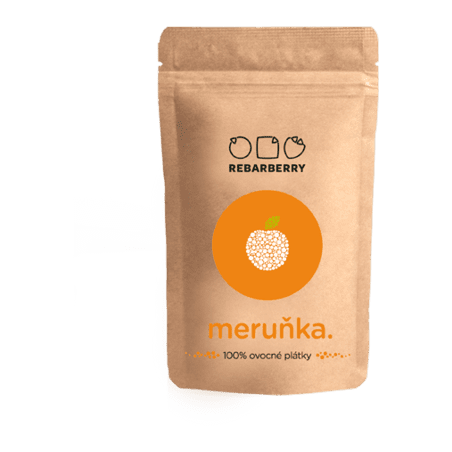 Rýchle ovocie 100% Ovocné plátky marhuľa 50g (Rebarberry) Rýchle ovocie 100% Ovocné plátky marhuľa 50g (Rebarberry)