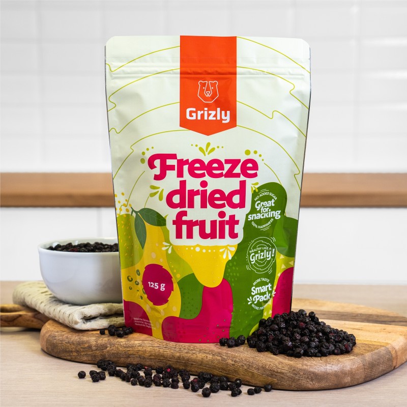 Čučoriedky lyofilizované XXL 125g (Grizly)